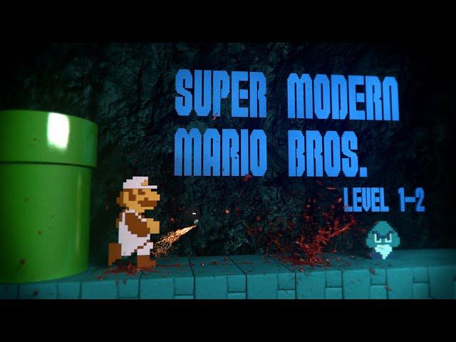 Super Modern Mario Bros. Level 1-2 (3D animation)