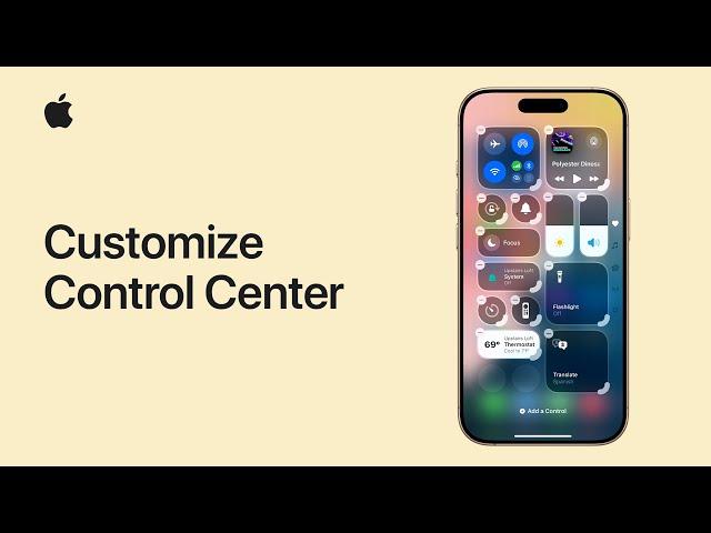 How to customize Control Center on iPhone or iPad | Apple Support