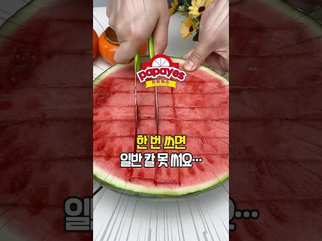 한 번 쓰면 일반 칼 못 써요…#파파예스 #생활꿀팁 #꿀팁 #살림 #노하우 #릴스#수박칼 #여름필수템 #주방꿀템 #수박자르기 #핫썸머템 #수박