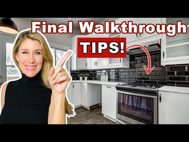 Final Walkthrough Tips BEFORE you close on a House!