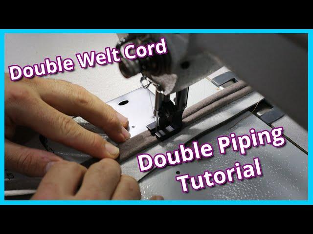 HOW TO MAKE DOUBLE PIPING ON UPHOLSTERY | DOUBLE WELT CORD TUTORIAL | FaceliftInteriors