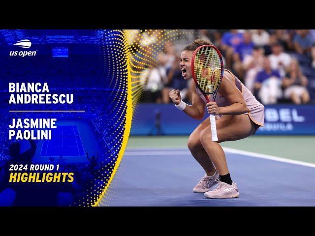 Bianca Andreescu vs. Jasmine Paolini Highlights | 2024 US Open Round 1