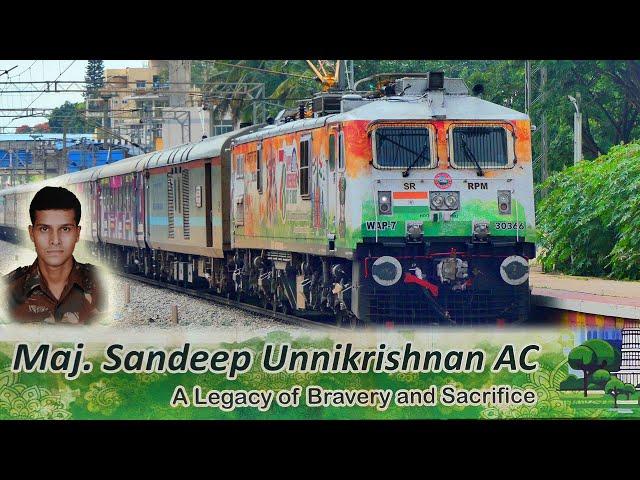 Locomotive dedicated to Major Sandeep Unnikrishnan | Shatabdi Express  | new Train videos