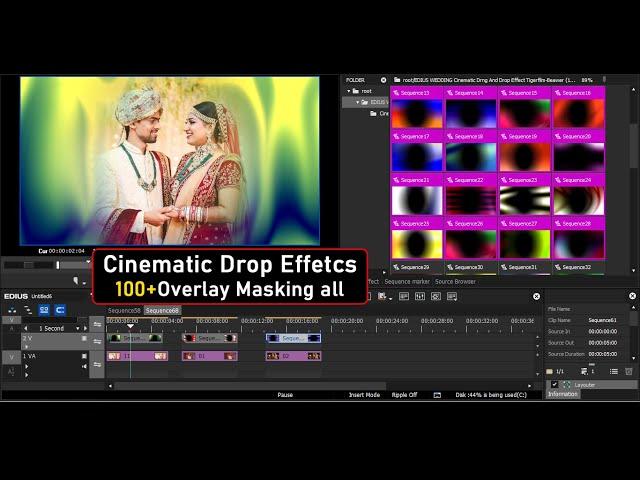 100+EDIUS WEDDING Cinematic Drng And Drop Effect Overlay Effects Free Download  #tigerfilmbeawer