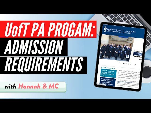 UofT PA School Admission Requirements - An Overview