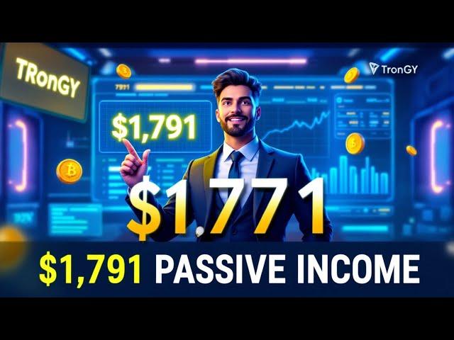 TronGY Staking Platform: $1,791 Passive Income Results PROOF