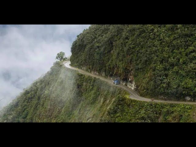 Driving through one of the most dangerous Mountain Drives in Ghana; Africa. Amedzorpe Mountain