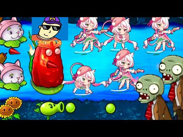 пвз, но аниме тянки держат огород!  Plants VS Zombies Fusion Mod