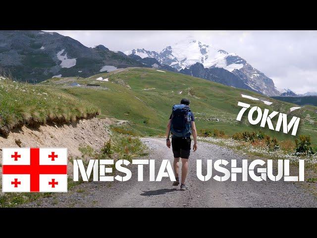 Mestia to Ushguli - 4 day trekking in moutains Georgia 70km  4K