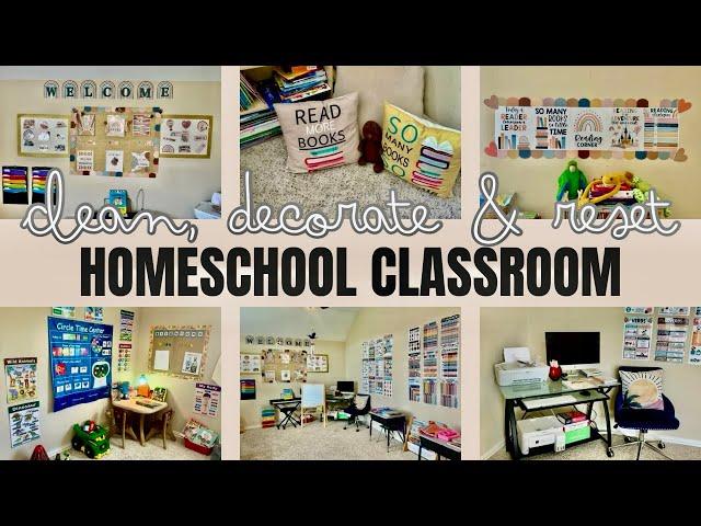  Clean, Decorate & Reset My Homeschool Classroom | Amazon Homeschooling Essentials Haul  #clean
