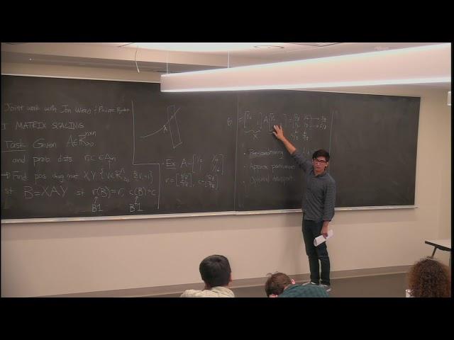 Jason Altschuler | Simple, practical, nearly-optimal algorithms for matrix scaling