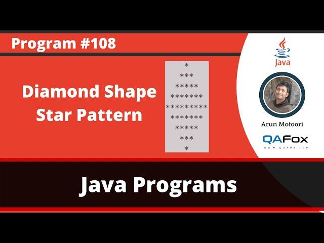 Java program to print diamond shape star pattern