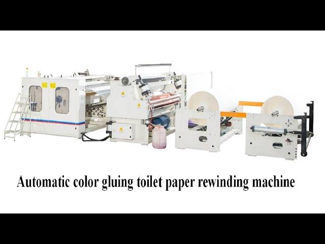 Color gluing lamination kitchen towel small toilet paper roll making machine