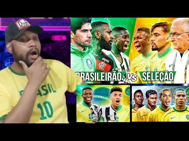  SELEÇÃO DO BRASILEIRÃO vs SELEÇÃO BRASILEIRA  BOTAFOGO SALVA A SELEÇÃO BRASILEIRA | REACT 3X1