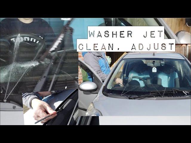WindScreen Washer jets Blocked, How to Repair Adjust, Toyota Aygo, Peugeot 107, Citroen C1 CityBug