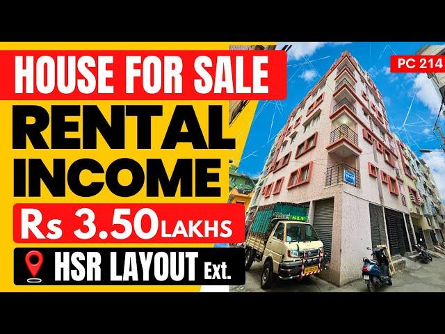HOUSE for SALE in BANGALORE HSR LayoutRental Income 3.50 Lakhs  Independent house sale HSR layout
