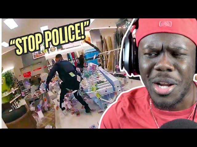 A Man Destroys Target In A Failed Attempt To Flee Police!