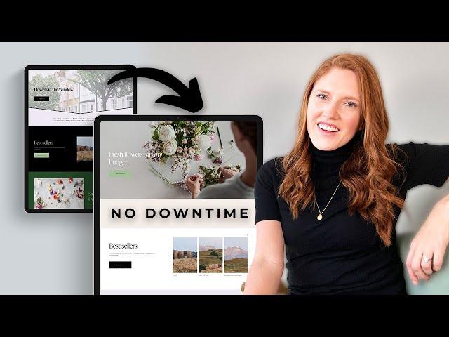 How to redesign a live Squarespace site | NO DOWNTIME  + NO CODE!