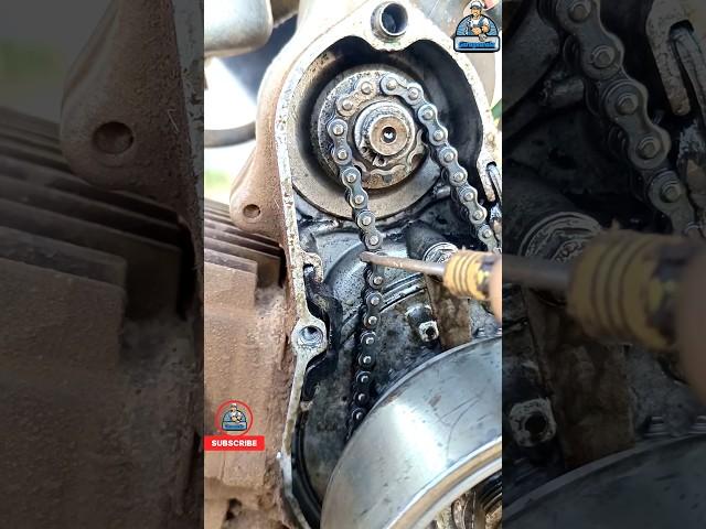 Stater moter chain replace to timing chain | #shots