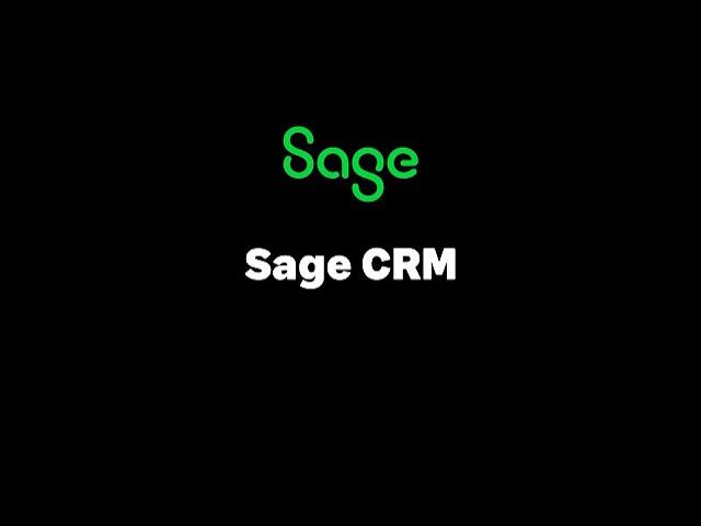Sage CRM: Different Field Types