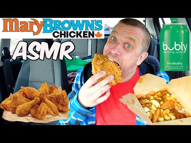 MARY BROWNS 3 PIECE DINNER + POUTINE ASMR (MUKBANG) EATING SOUNDS | MR & MRS RALPHIES ASMR