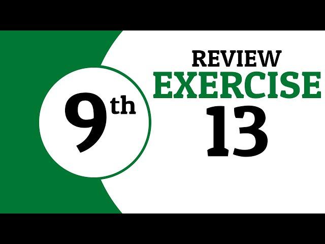 Review Exercise 13 - 9th Class Math | Waqas Nasir