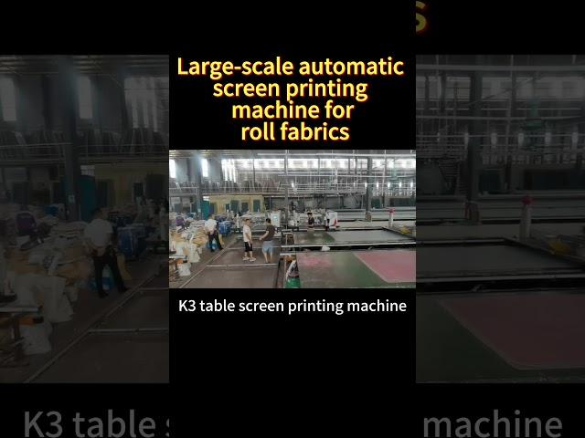 Large-scale automatic screen printing machine for roll fabrics #manufacturing #textileprinting