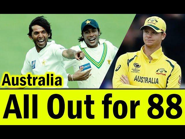  vs  Muhammad Asif and Amir destroys Australian team for 88 Runs ( 2010 ) 