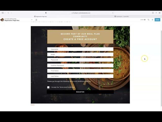 Part 18. Recipe Membership Website. How to create the recipe box registration page.