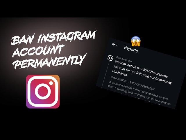 How to ban any Instagram account using chat ban method | Metablade