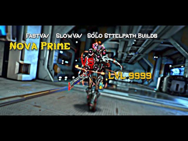 Warframe: Nova Prime | vs Level 9999 | Steel Path - Disruption | 3 Builds  MILLIONS OF DAMAGE!