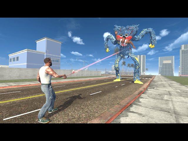 Franklin Fight Huggy Wuggy in Indian Bike Driving 3D