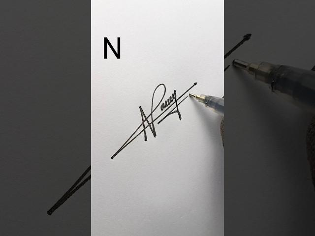 N letter stylish signature making tutorial #easysignature #howtosign #autographs