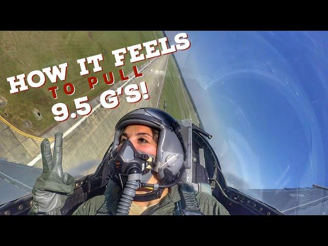 What it's Like to Fly in an F-16 Fighter Jet with a Demo Pilot - 9.5G's with Cockpit Audio!