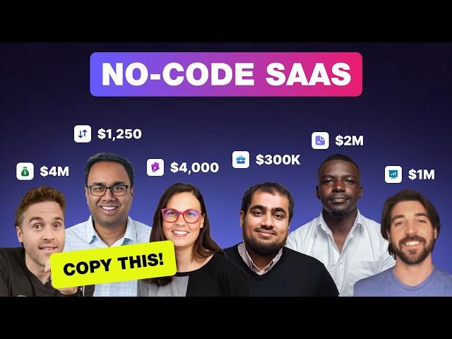 6 No-Code Micro SaaS from $1k to $1M that you can just COPY!