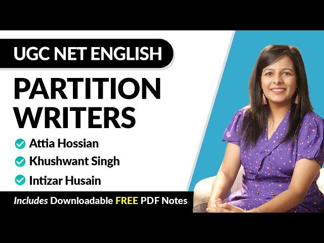 UGC NET English Literature | Most Important Partition Writers | Arpita Karwa