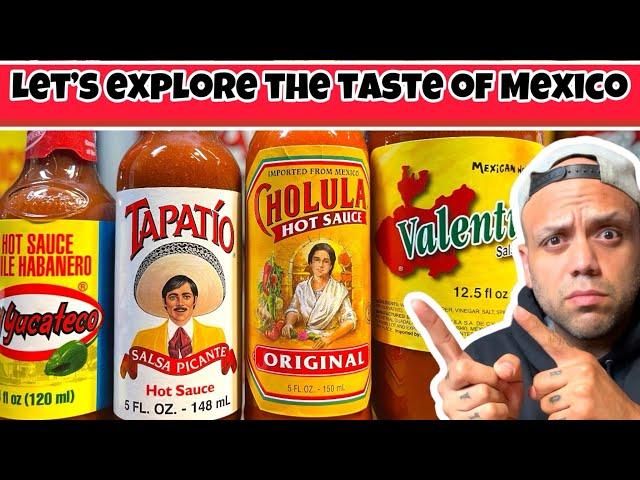 Exploring the FLAVORS of Mexico! #review #valentina  #cholula #elyucateco #tapatío