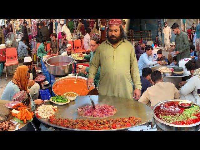 Breakfast in Afghanistan - Early Morning Breakfast Street Foods - Liver Fry Recipe - Dumpukht Recipe