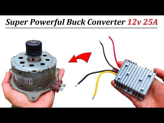 How to Run 12v 25 Amps DC Motor at 48v DC using Buck Converter - REVIEW