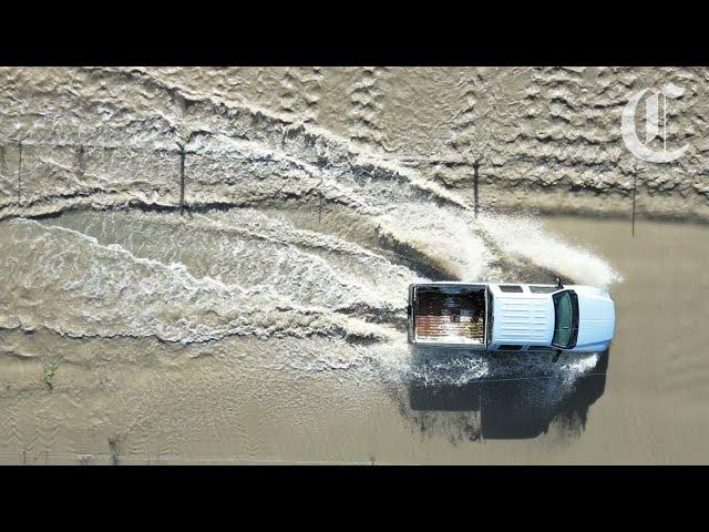 Drone footage shows Northern California flooding