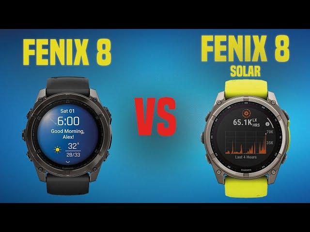 Garmin Fenix 8 vs Garmin Fenix 8 Solar | Full Specs Compare Smartwatches