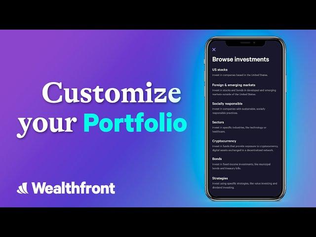 How To Customize Your Wealthfront Portfolio