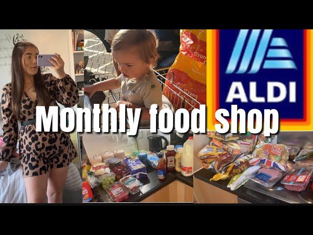 Aldi Monthly Food Shop Haul | Teen Mum | Becky Louise