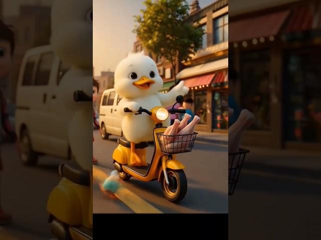 The cute duck roasts a lamb shank for its little master. #cute #ducklife #ducklings #shorts