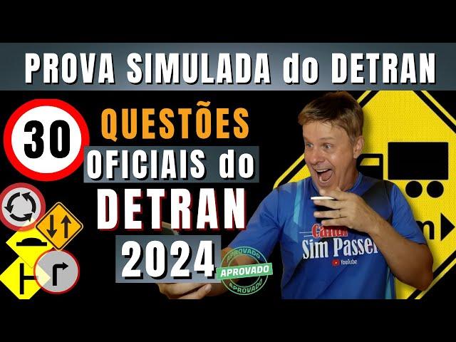 PERGUNTAS do EXAME do DETRAN 2024 - PROVA TEÓRICA de LEGISLAÇÃO - SIMULADO do DETRAN QUESTÕES 2024.