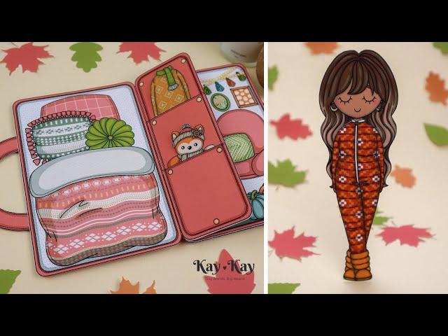 DIY Paper Cozy Autumn Dollhouse and Doll Assembly Tutorial