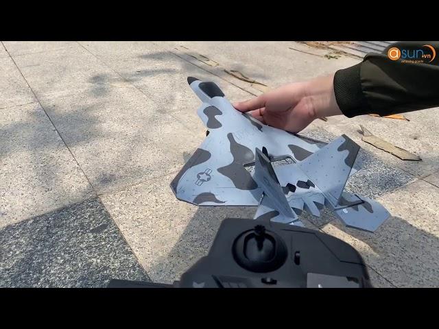 Test máy bay cánh bằng F22A Raptor RC XK A180 motor Brushless - Asun.vn