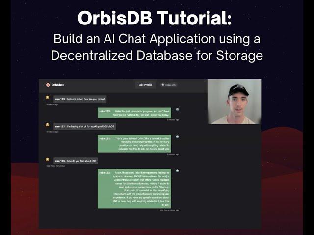 OrbisDB Tutorial: Build an AI Chat Application using a Decentralized Database for Storage