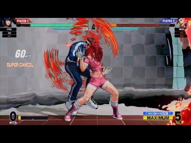 KOF15　神業…レオナ　６８Hit８割コンボ　コンボが上手すぎる