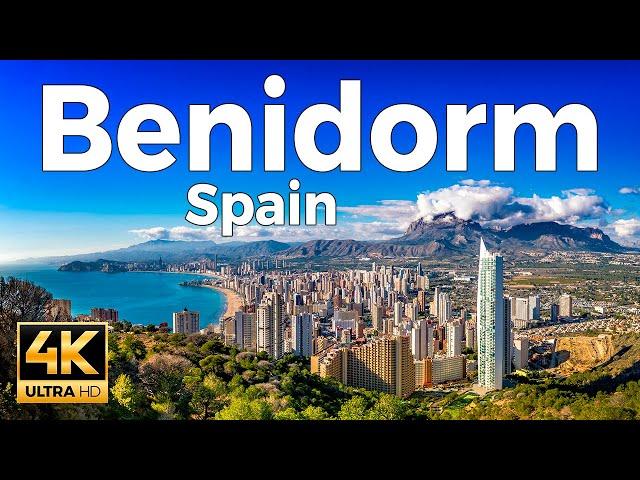 Benidorm, Spain Walking Tour (4k Ultra HD 60 fps) - With Captions